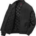 Mens Windproof Bomber Jacket  Water Resistant Quilted Winter Coat