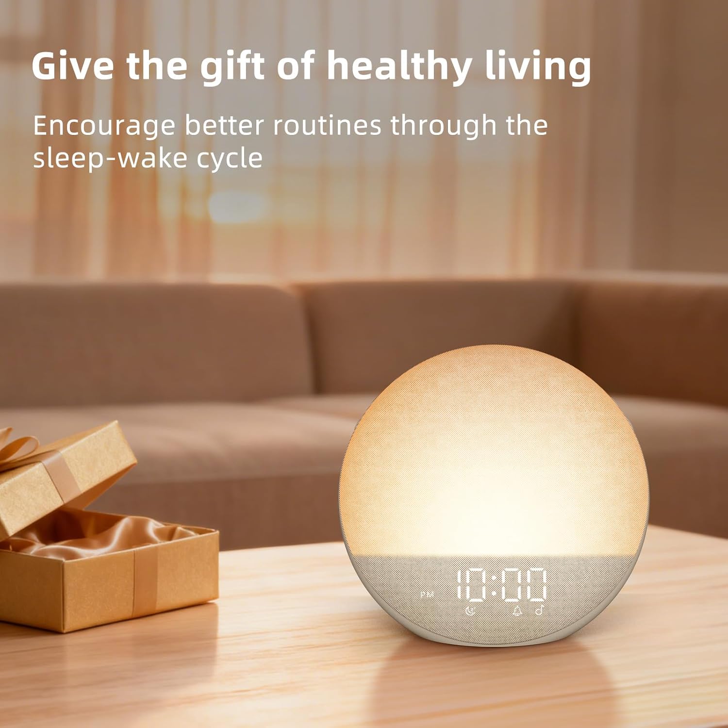Sunrise Alarm Clock with White Noise & Bluetooth Speaker