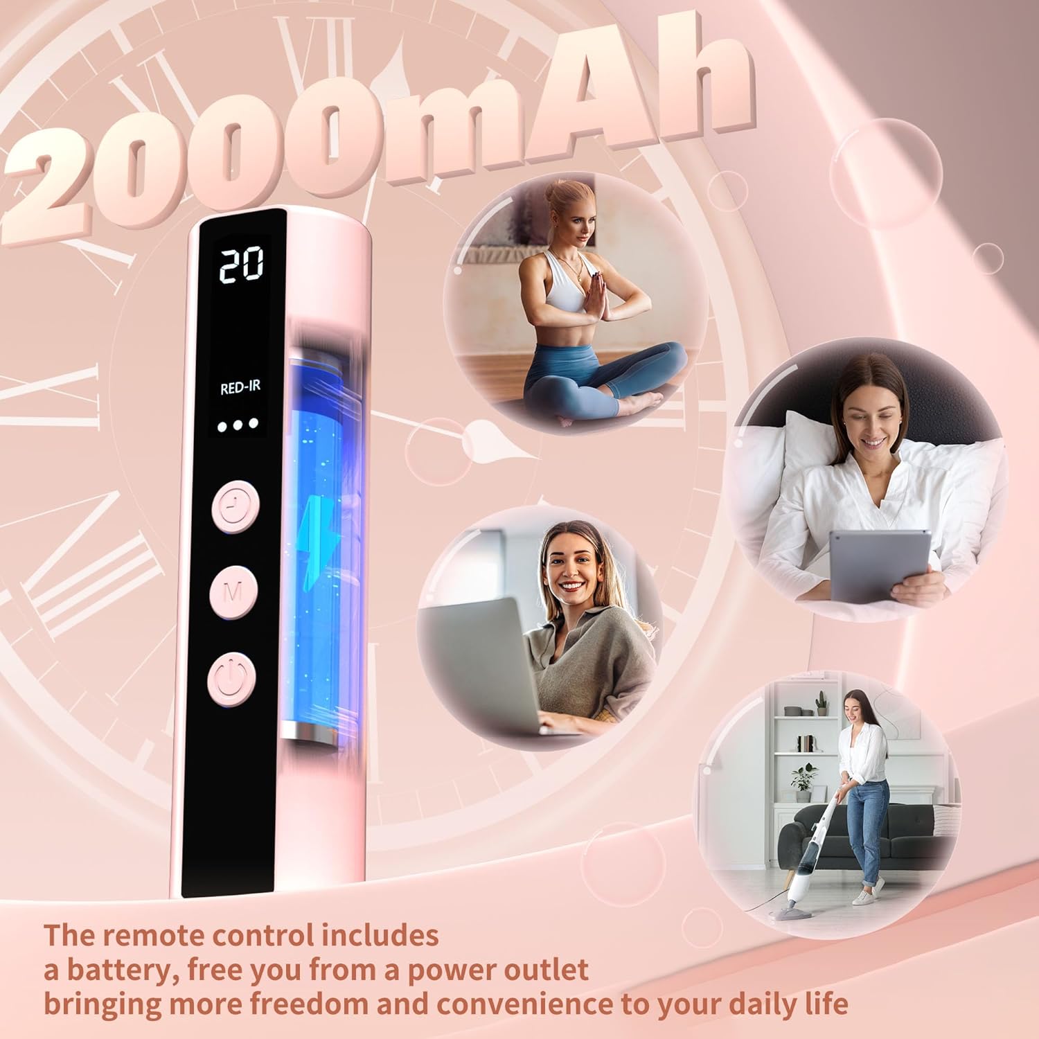 LED Face Mask Light Therapy with 4 Modes