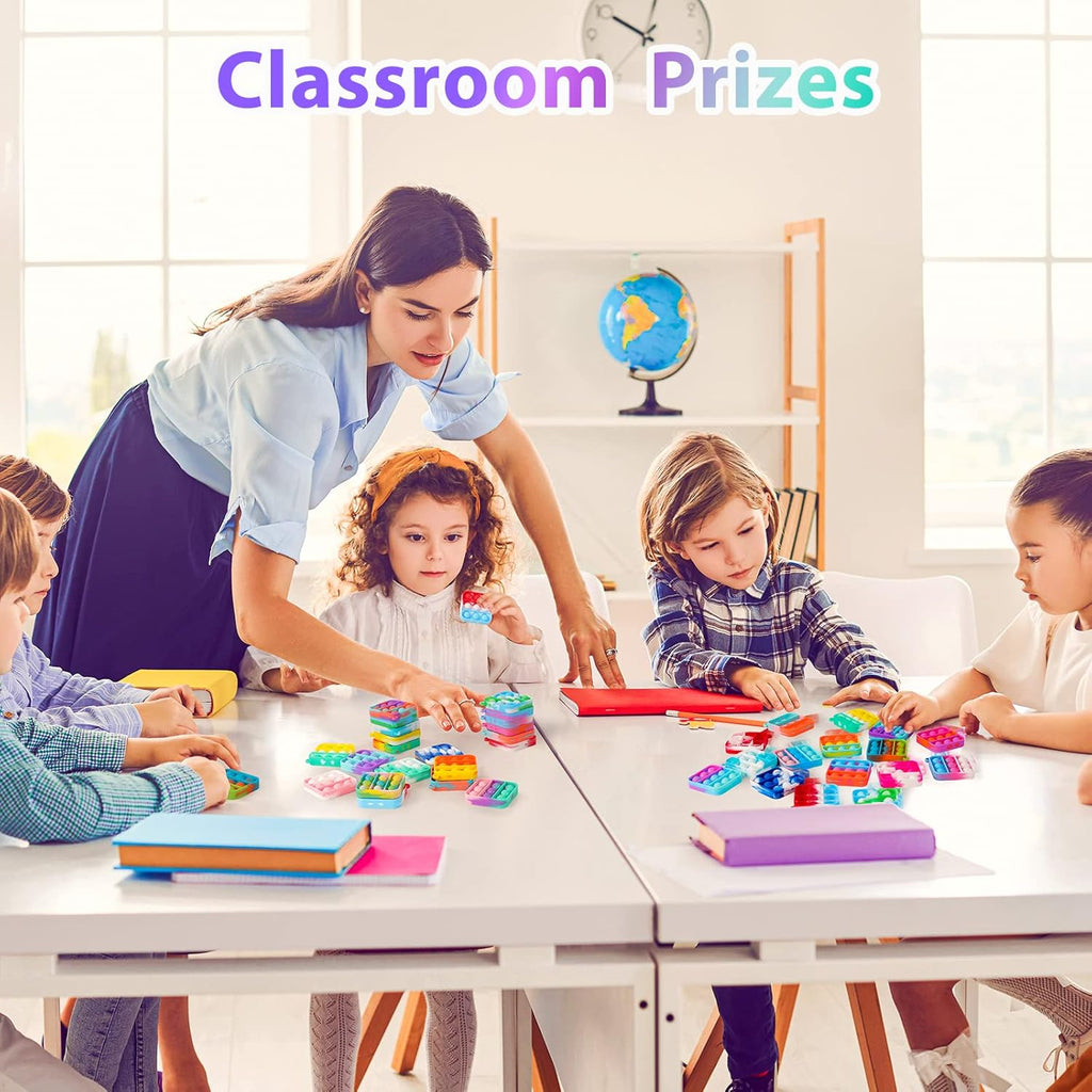 Mini Pop Fidget Keychain Toys Pack of 30