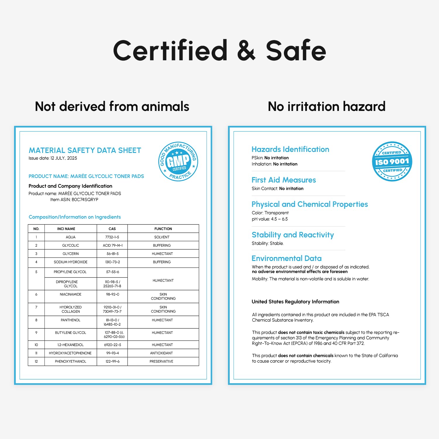 Glycolic Acid Exfoliating Pads  Acne & Pore Cleansing