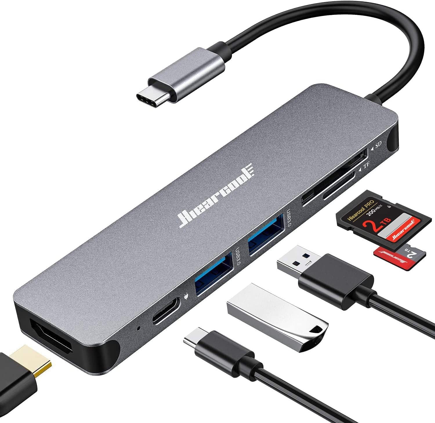 USB C Hub 7 in 1 Adapter