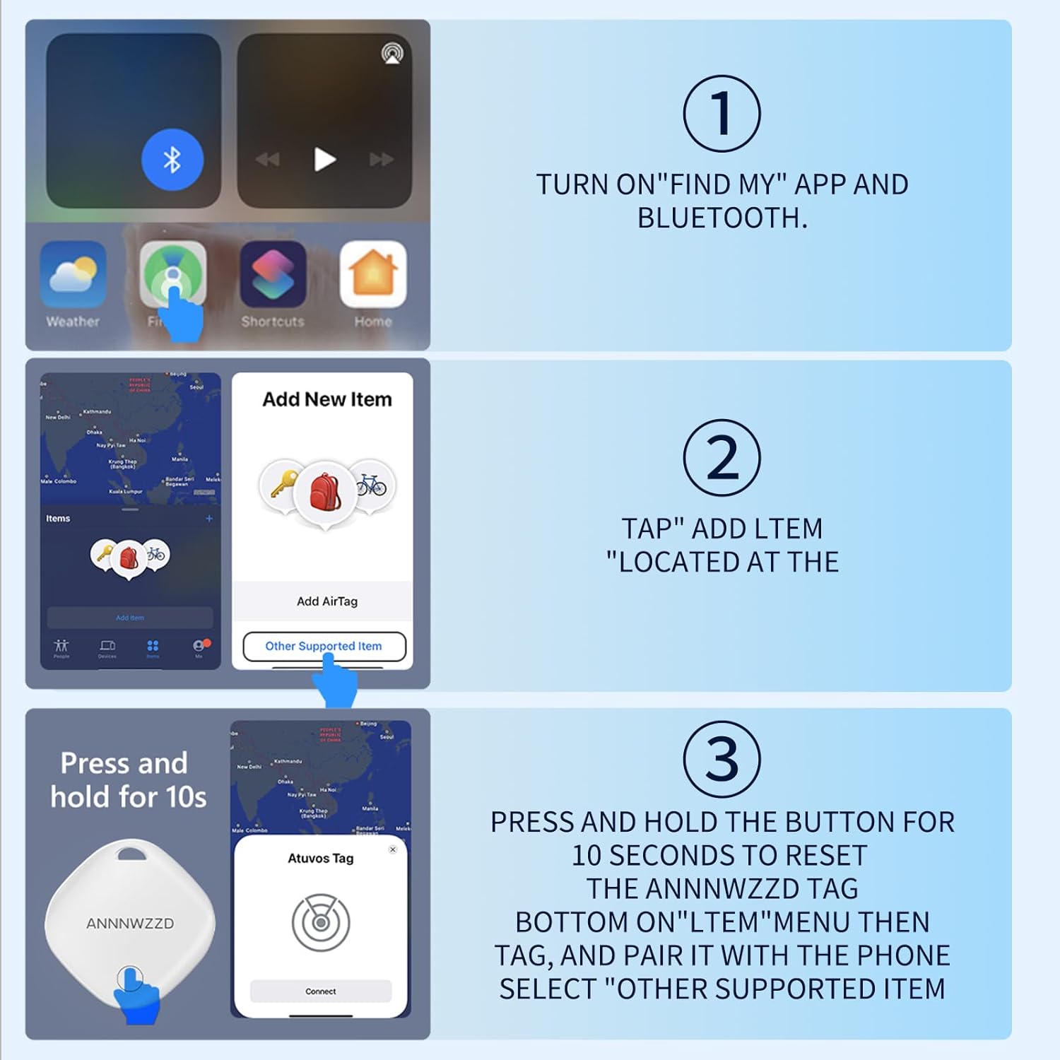 Bluetooth Item Finder Tags Compatible with Find My ( Pack of 4 )