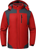 Mens Waterproof Ski Jacket  Windproof Hooded Winter Coat