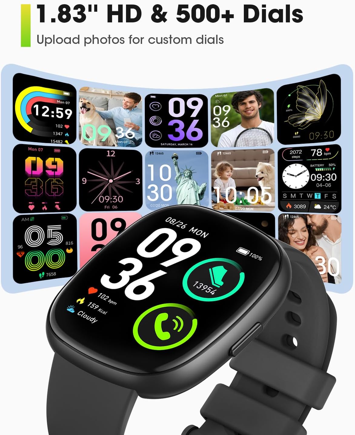 Smart Watch Fitness Tracker with Bluetooth Calling