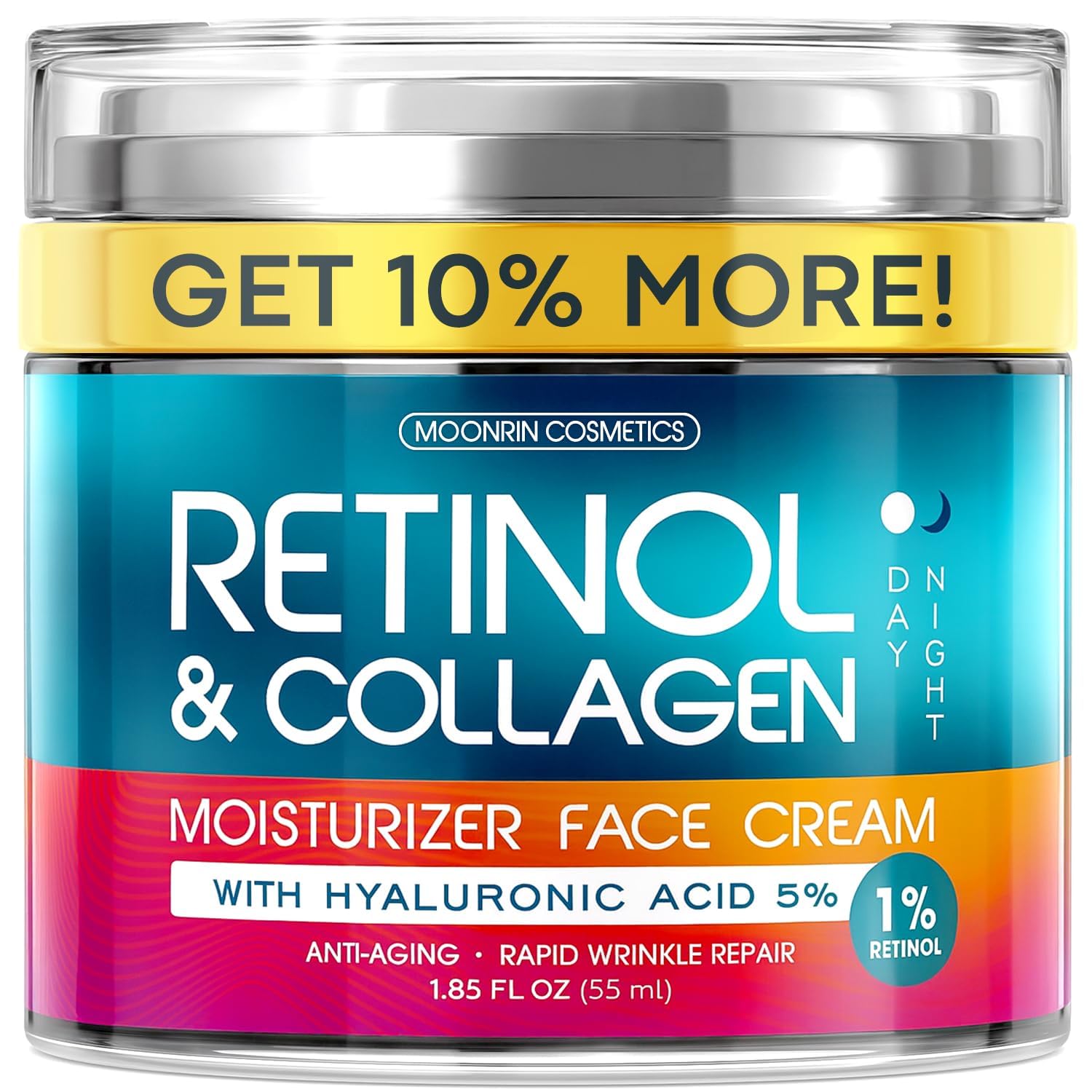 Retinol Face Cream  Anti Aging Moisturizer with Hyaluronic