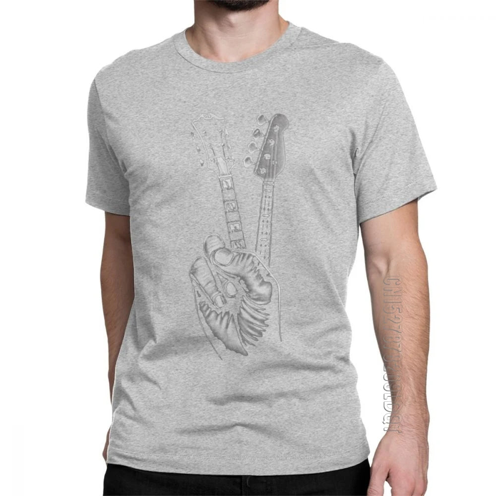 Hipster BASS GUITAR T Shirt Printer Men'S T-Shirt Cotton plus Size Male Tshirt Mens T Shirt Awesome T Shirt Men Short Sleeve