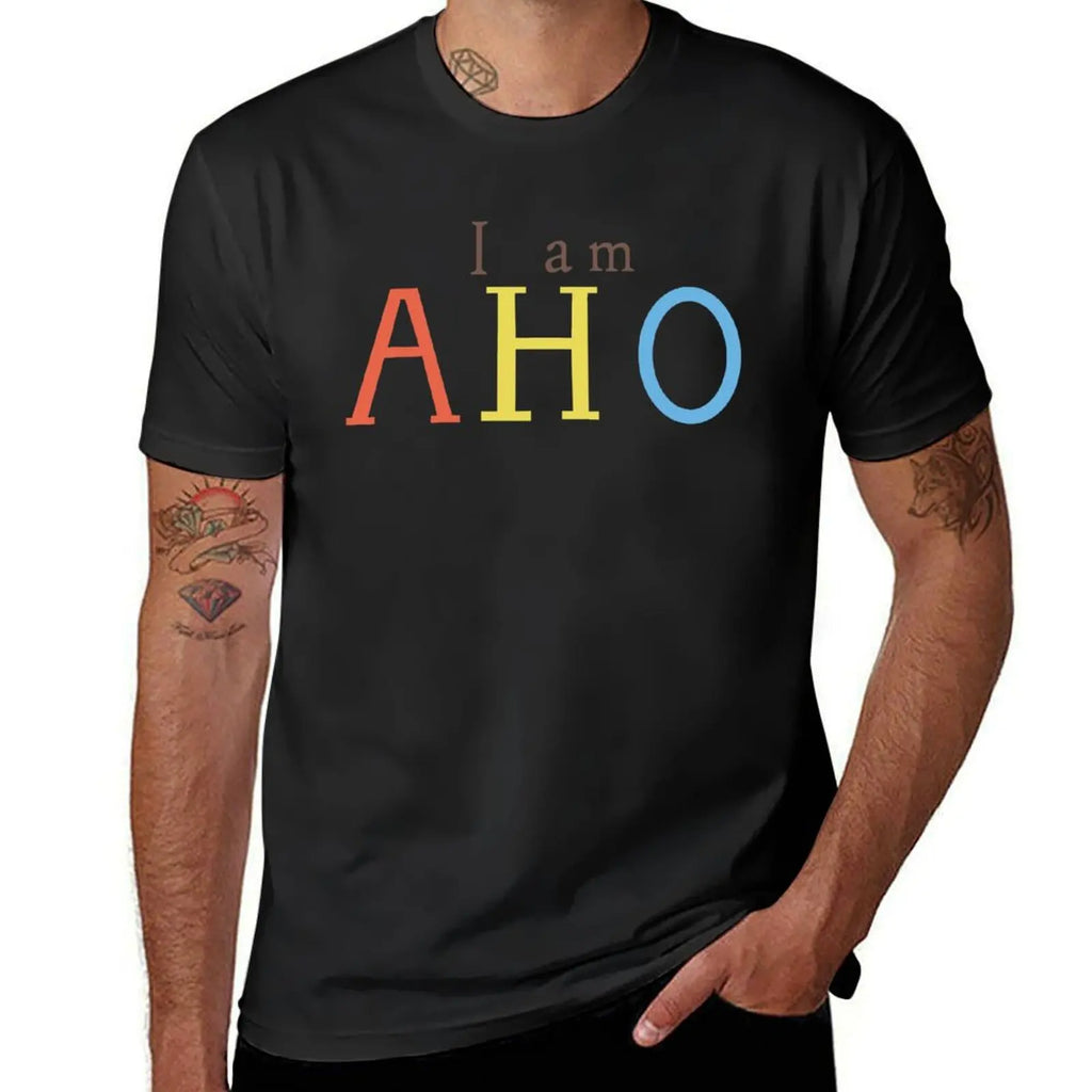 Yuru Yuri: I Am AHO T-Shirt Anime Customizeds Mens T Shirt