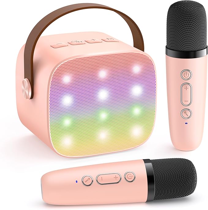 Portable Karaoke Machine With Microphones Bluetooth Speaker
