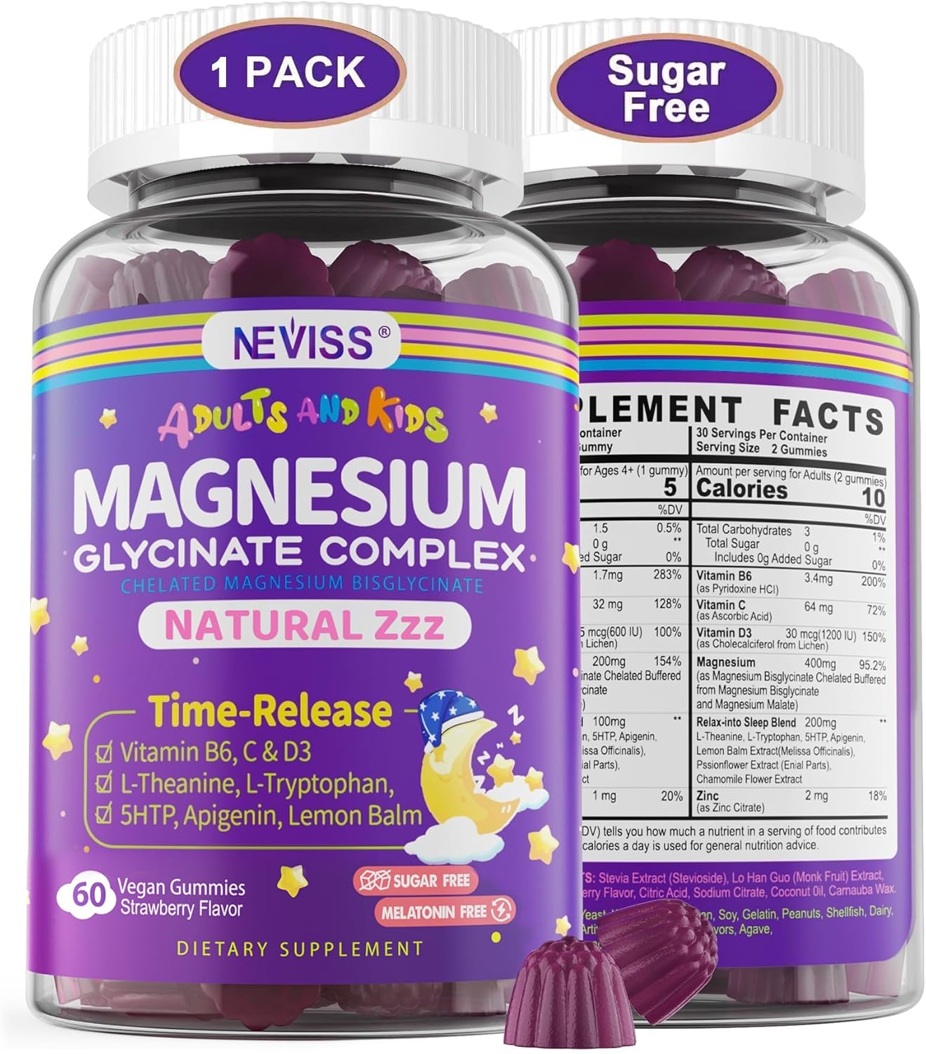 Magnesium Glycinate Gummies (Sugar-Free)