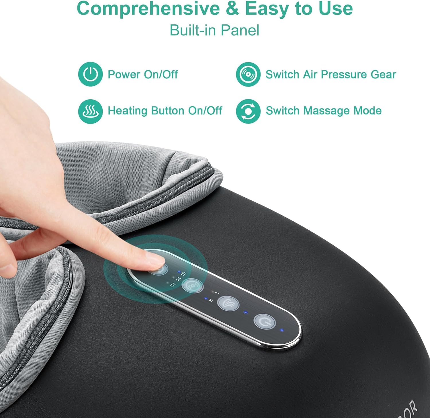 Shiatsu Foot Massager with Heat  Deep Kneading Relief Machine