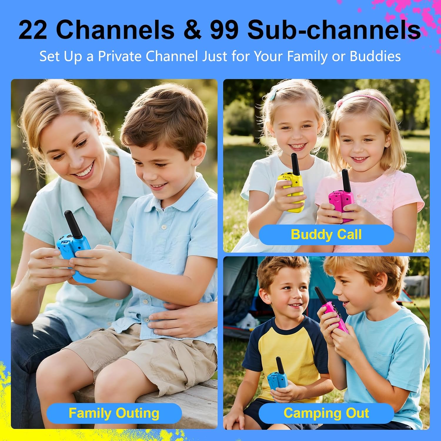 Kids Walkie Talkies Long Range Outdoor Toy Set