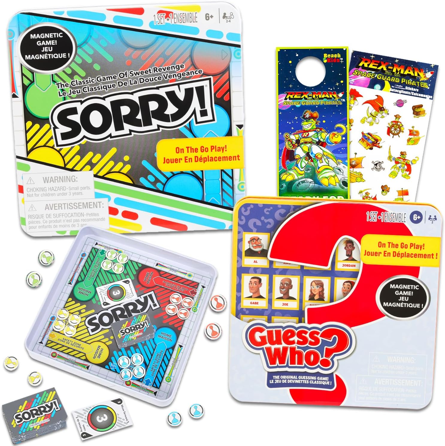 Magnetic Travel Board Games Set Portable Tin