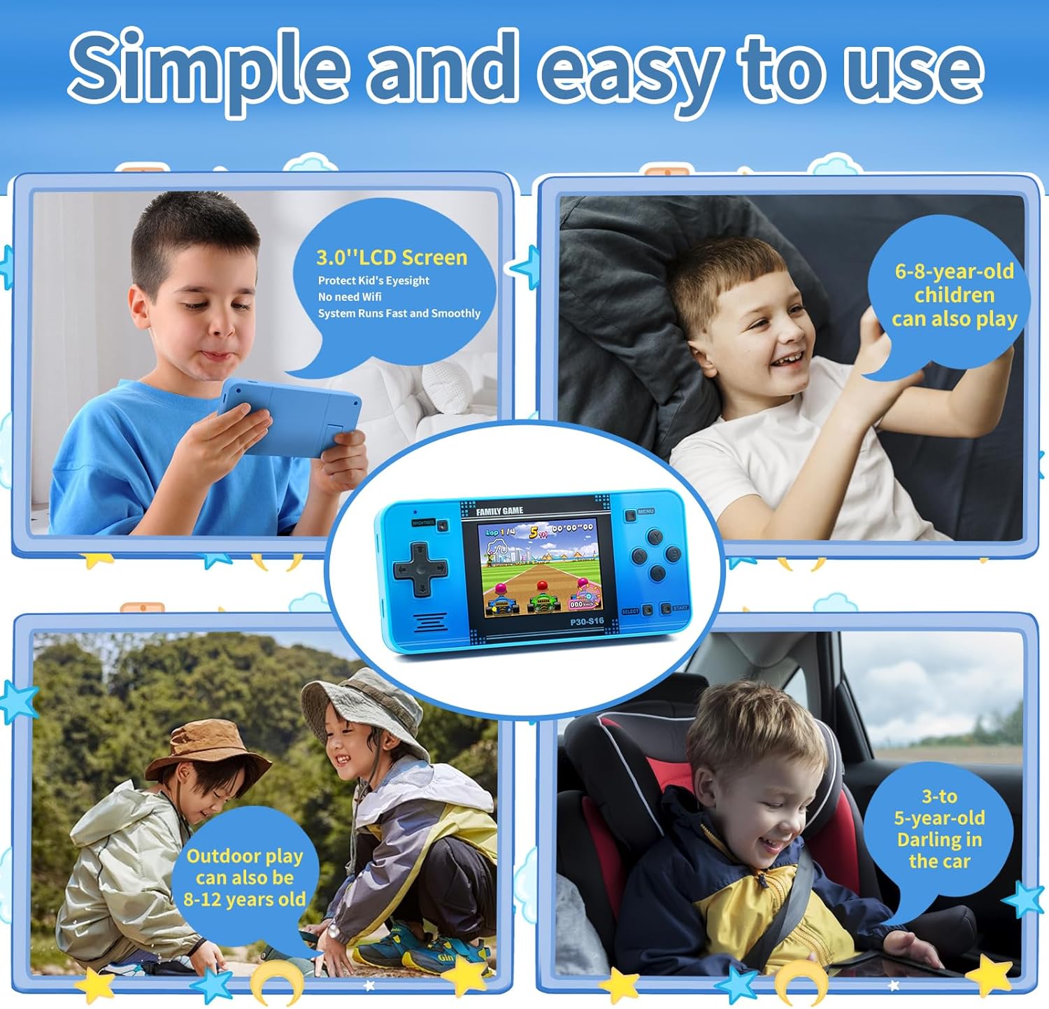 Handheld Game Console Portable Retro Video Games