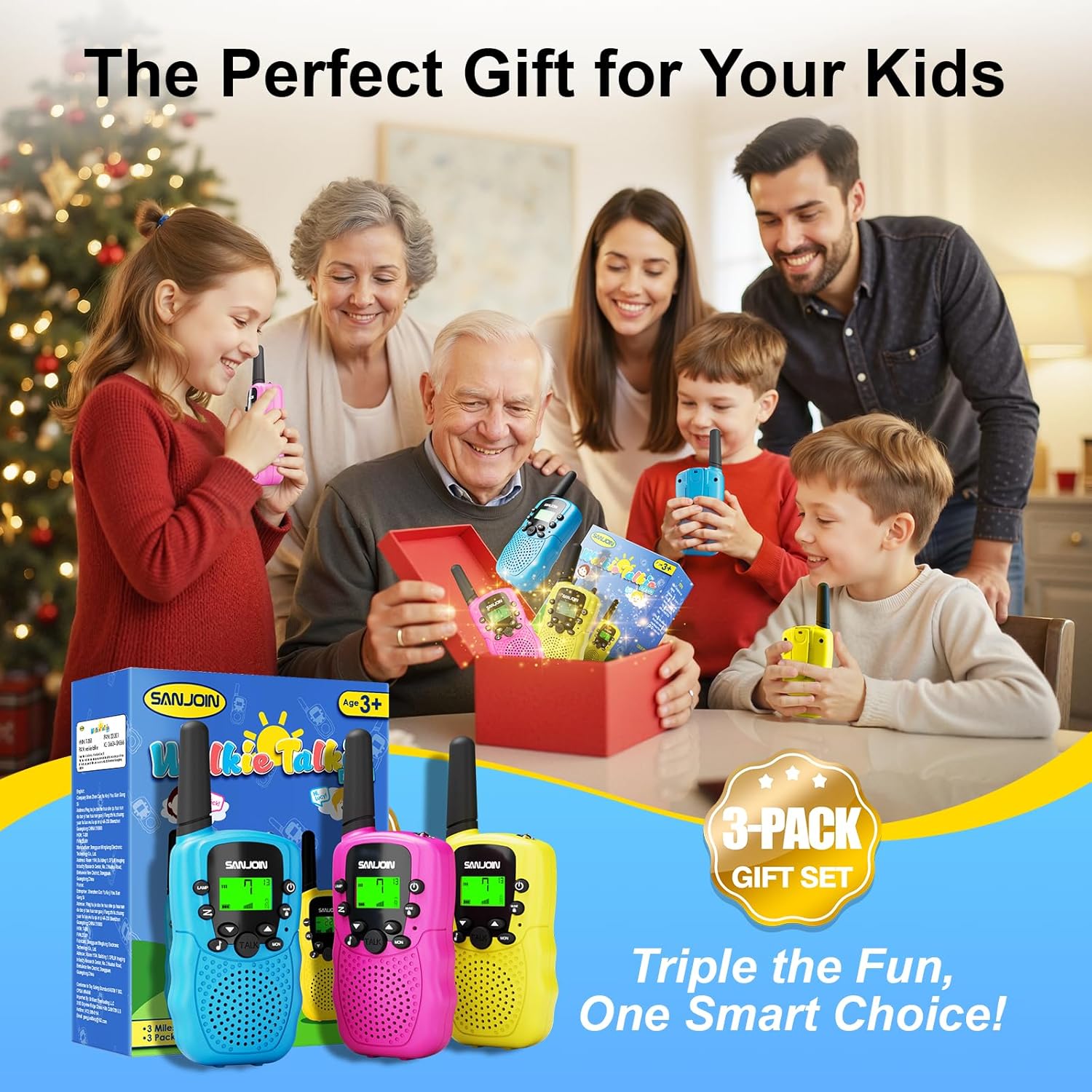 Kids Walkie Talkies Long Range Outdoor Toy Set