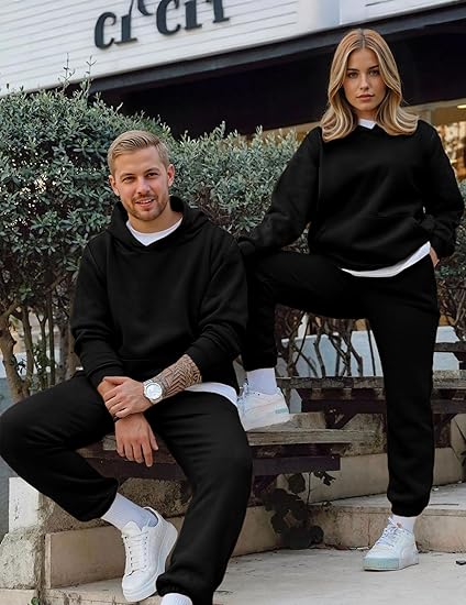 Mens 2-Piece Tracksuit Set  Hoodie & Jogger Sweatpants Outfit