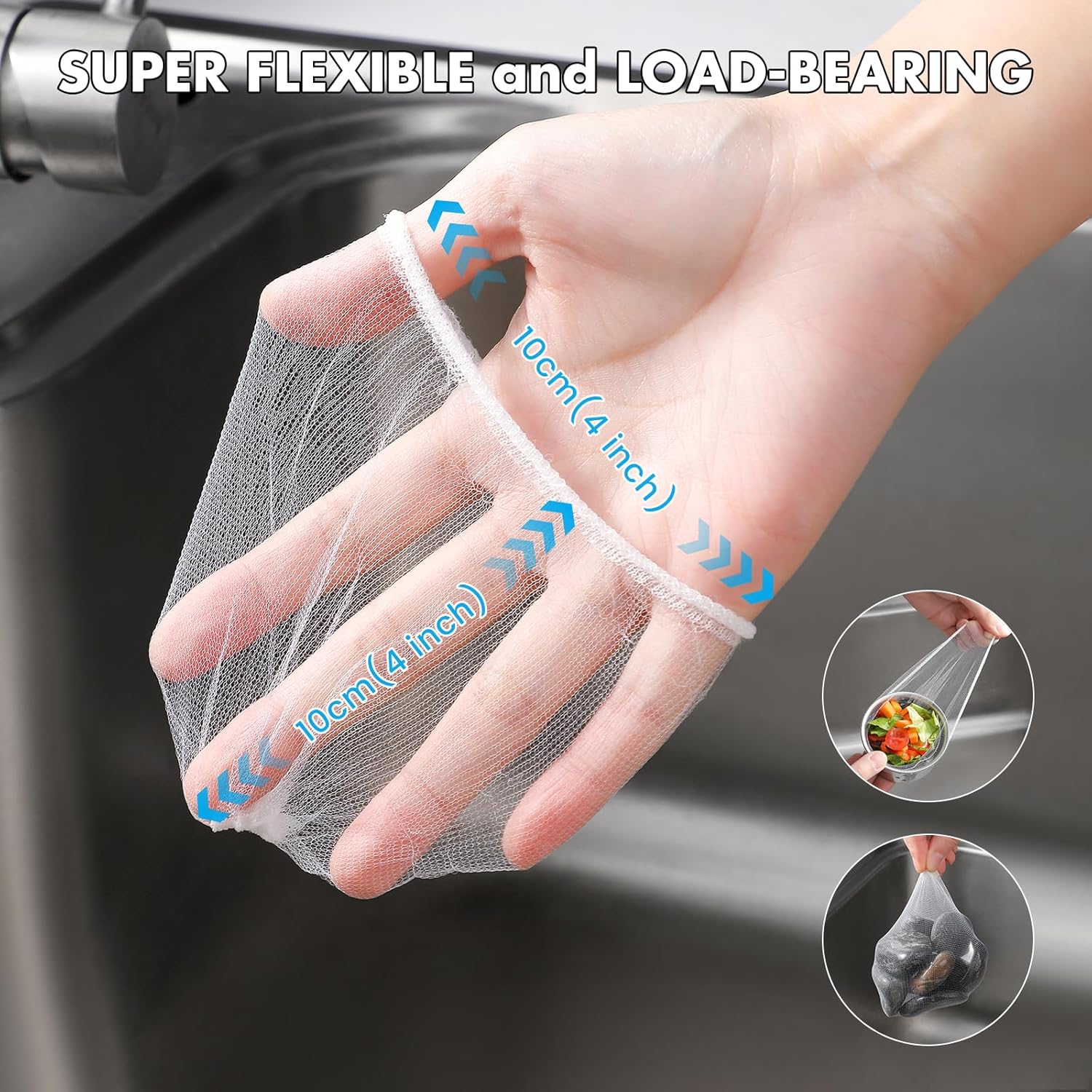Disposable Sink Strainer Mesh Bags Anti Clog Filter Pack of 200