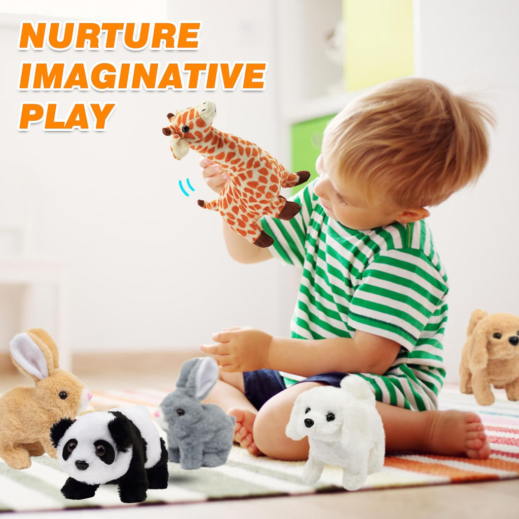 Interactive Plush Bunny Toy Walking Sound Movement
