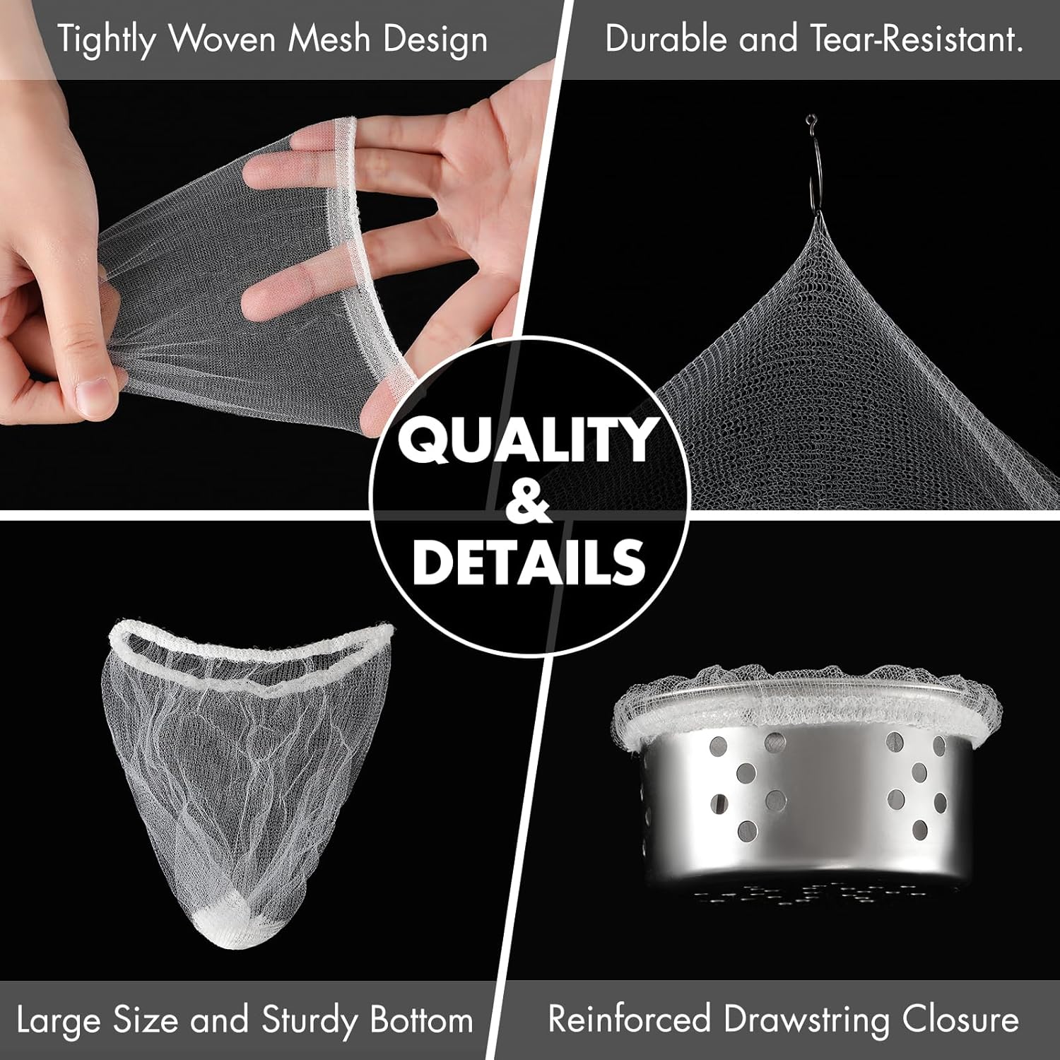 Disposable Sink Strainer Mesh Bags Anti Clog Filter Pack of 200