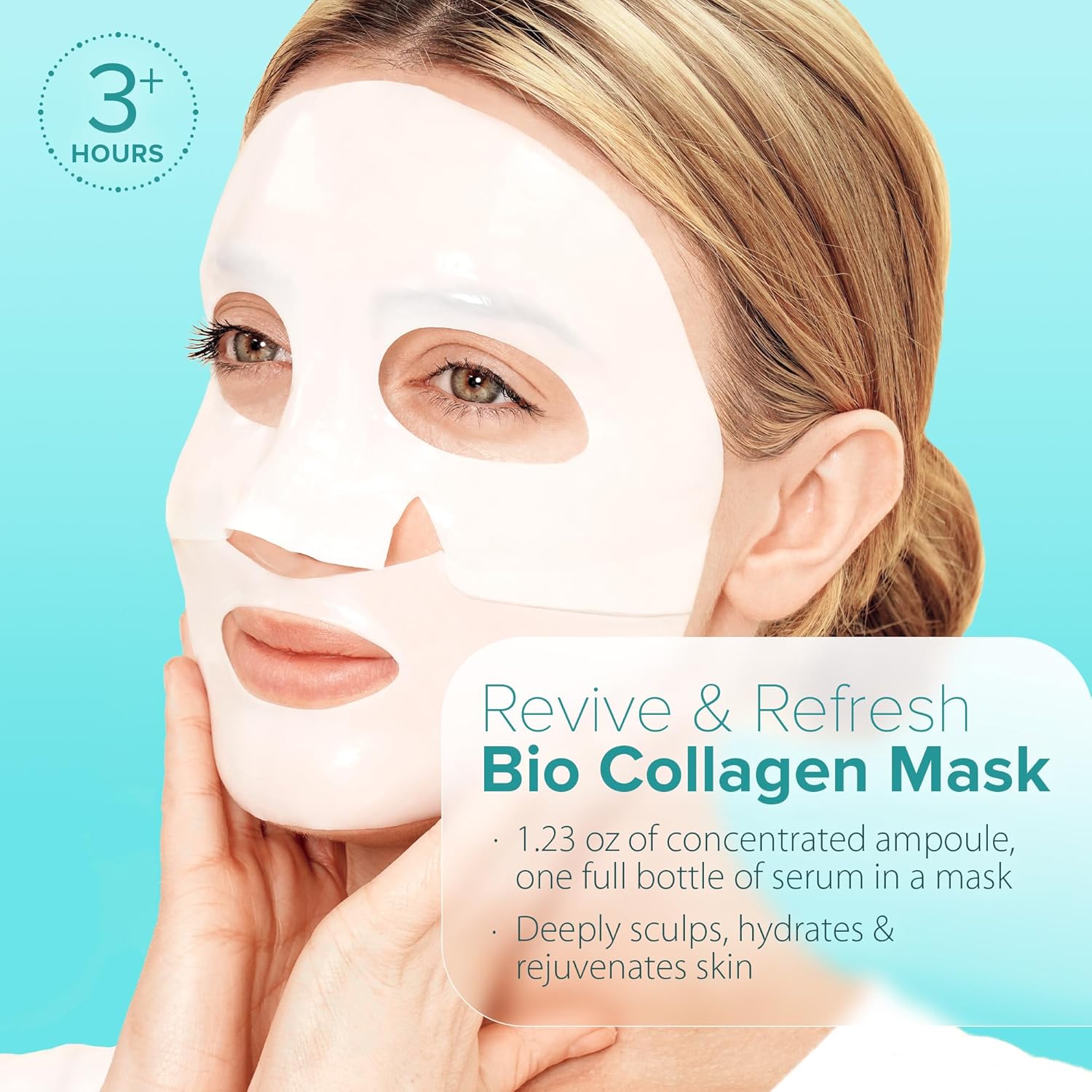 Collagen Hydrating Face Masks  Firming & Brightening 4 Pack
