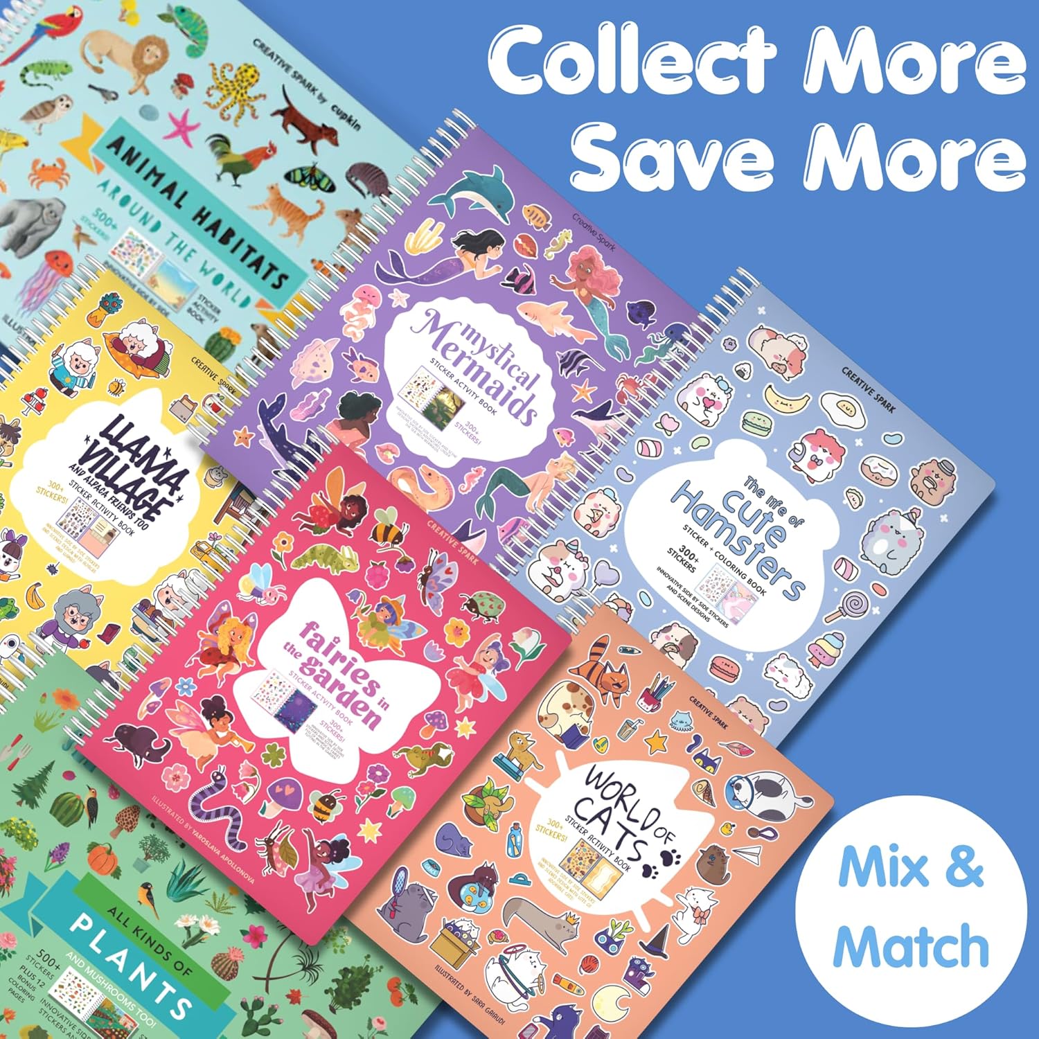 Kids Animal Sticker Book Coloring Activity Set