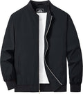 Mens Lightweight Bomber Jacket  Casual Full Zip Windbreaker