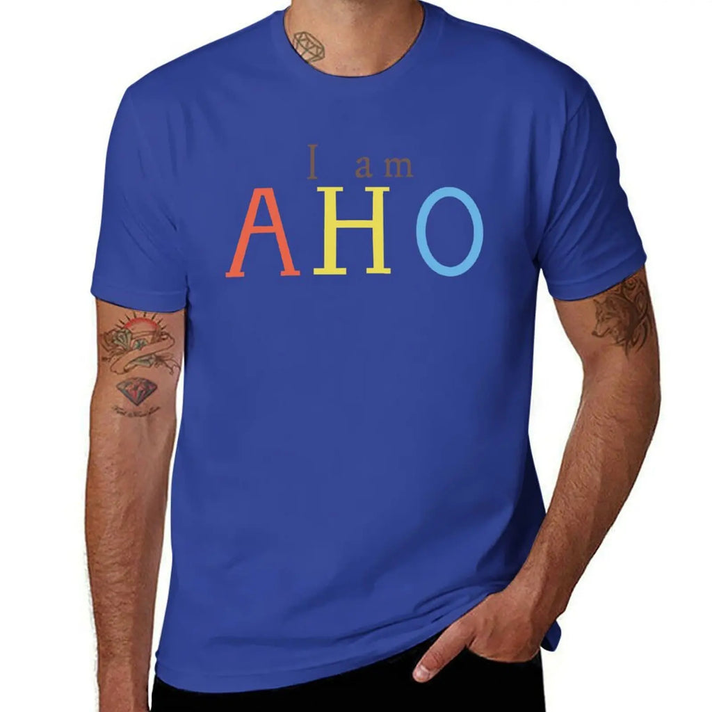 Yuru Yuri: I Am AHO T-Shirt Anime Customizeds Mens T Shirt
