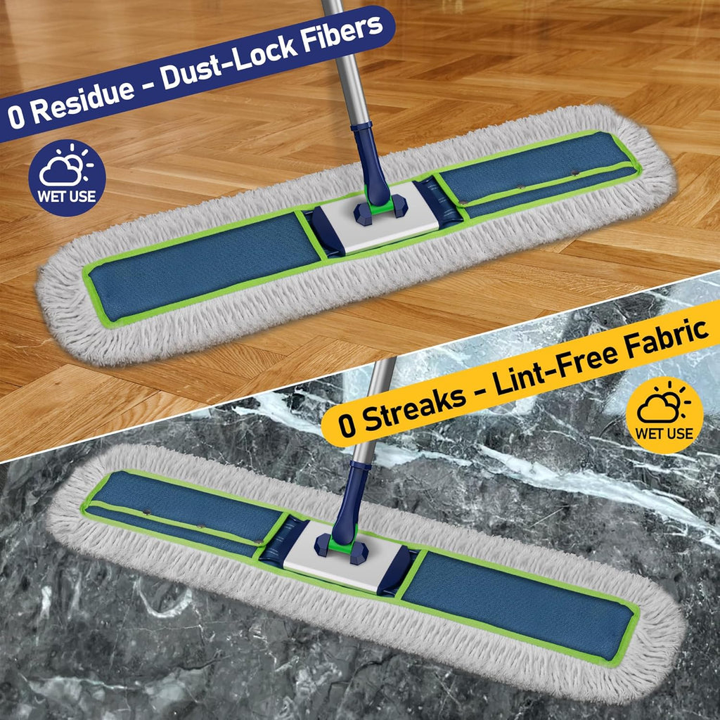 Large Industrial Dust Mop with Long Handle