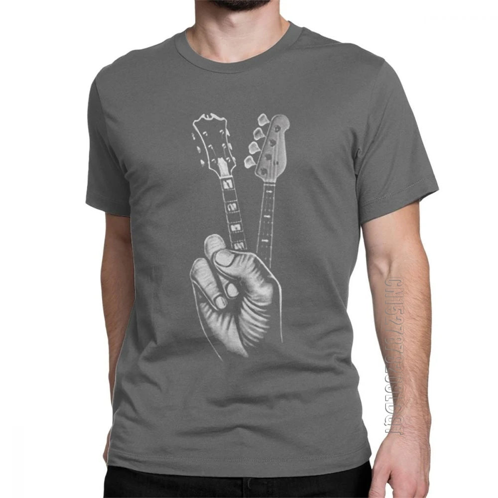 Hipster BASS GUITAR T Shirt Printer Men'S T-Shirt Cotton plus Size Male Tshirt Mens T Shirt Awesome T Shirt Men Short Sleeve