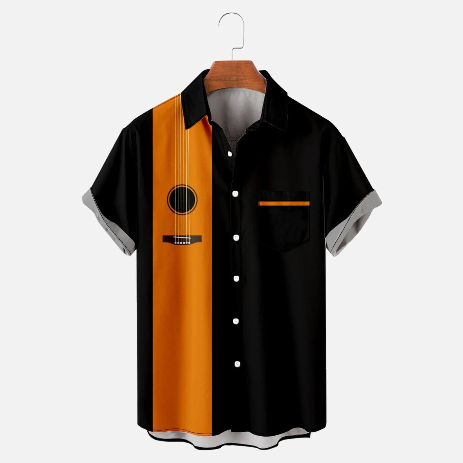 Tank Tops Men Men'S Summer Fashion Hawaiian Style Short Sleeve Casual Shirts Mens Western Shirts Mens T-Shirts New Arrival Orange,4Xl
