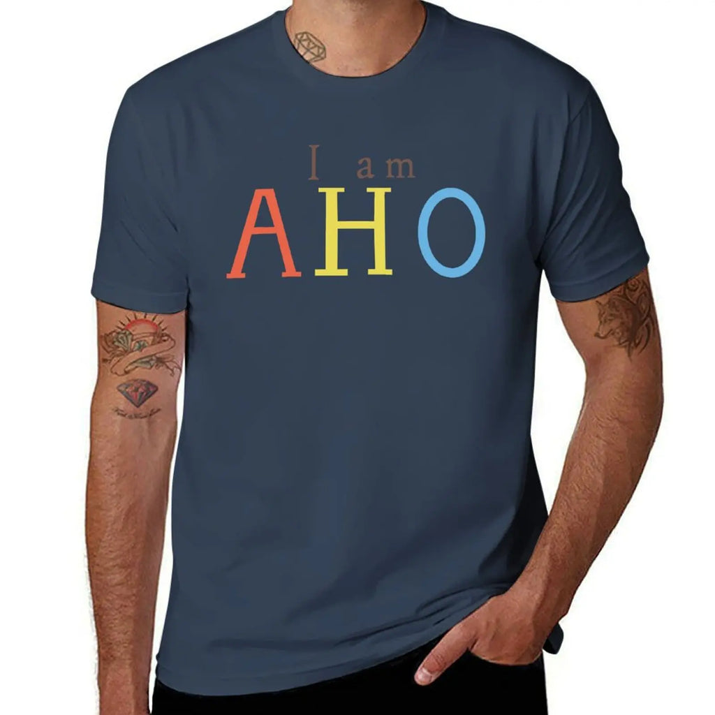 Yuru Yuri: I Am AHO T-Shirt Anime Customizeds Mens T Shirt