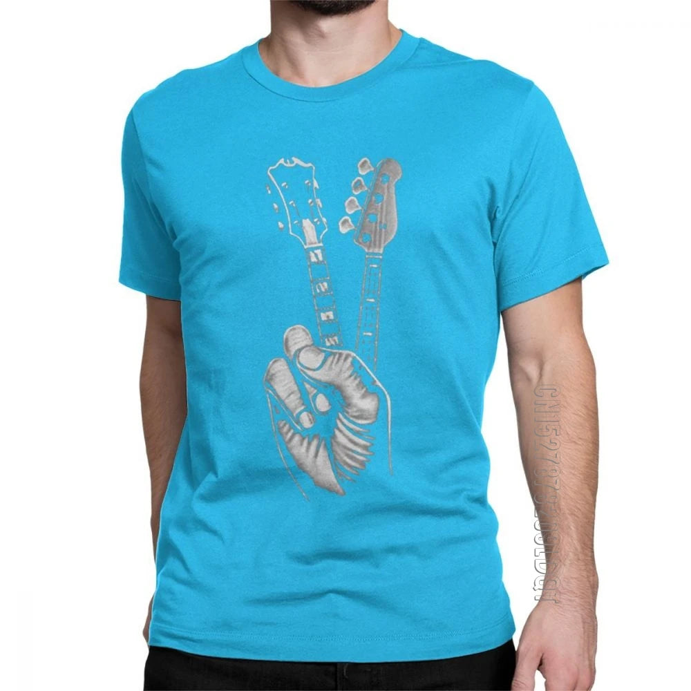 Hipster BASS GUITAR T Shirt Printer Men'S T-Shirt Cotton plus Size Male Tshirt Mens T Shirt Awesome T Shirt Men Short Sleeve