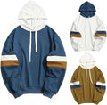 Men'S Hoodies Pullover, Mens Hipster Hip Hop Hoodie Colorblock Thin Casual Long Sleeve Warm Soft Sweatshirts with Pocket