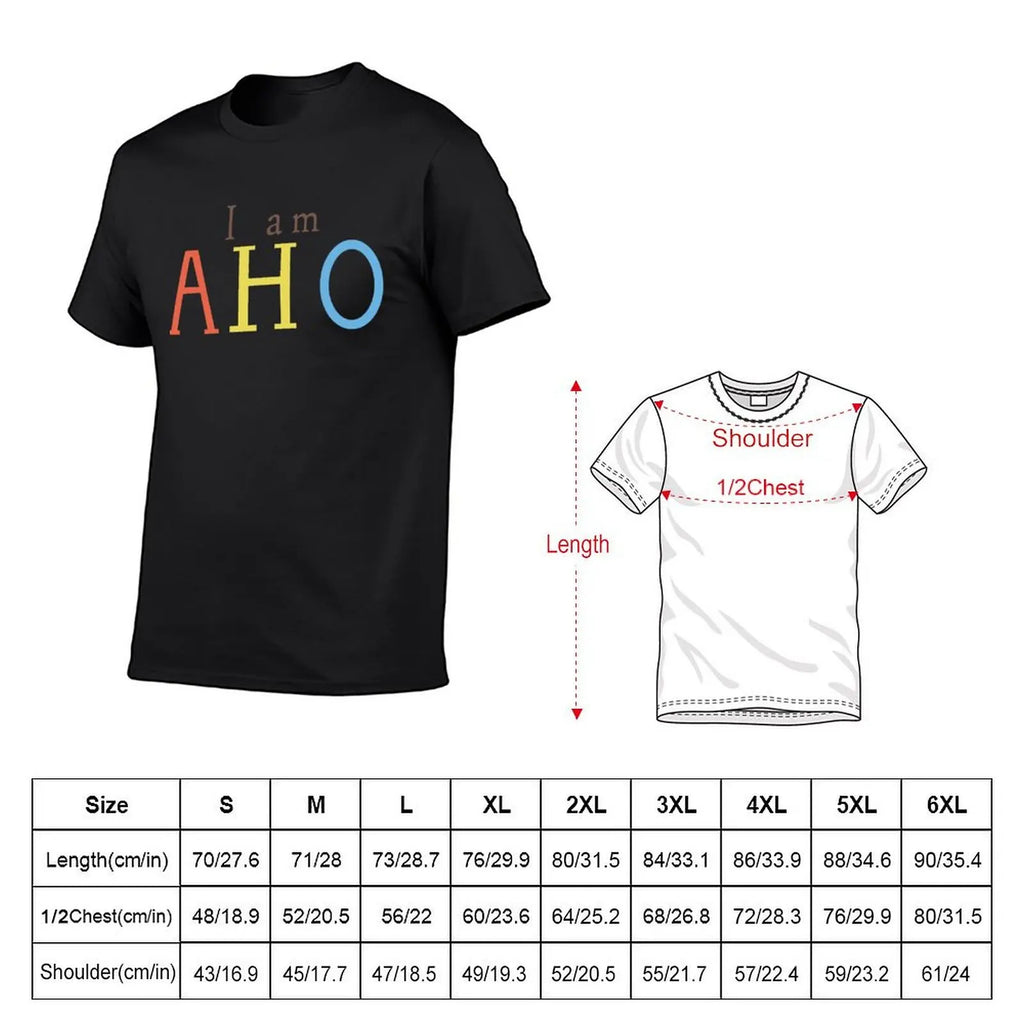 Yuru Yuri: I Am AHO T-Shirt Anime Customizeds Mens T Shirt