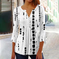 Woman Clothes under 5 3/4 Length Sleeve Womens Tops Button down V Neck T Shirts Floral Summer Tunic Ladies Tops Elegant Dressy Casual Blouses Fashion Vacation Tee Shirts Ropa Mujer