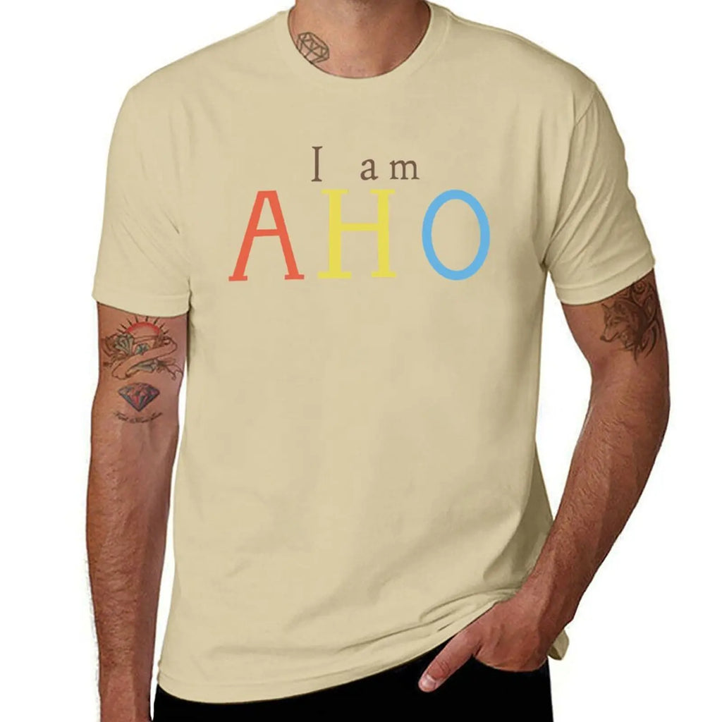 Yuru Yuri: I Am AHO T-Shirt Anime Customizeds Mens T Shirt