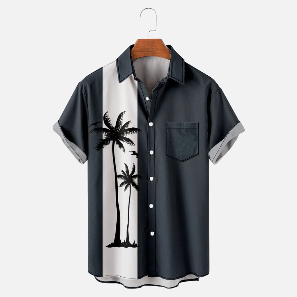 Shirts for Men Men'S Summer Trendy Hawaiian Style Short Sleeve Casual Shirts Mens Graphic Tees T Shirts for Men Big and Tall on Sales Navy,4Xl