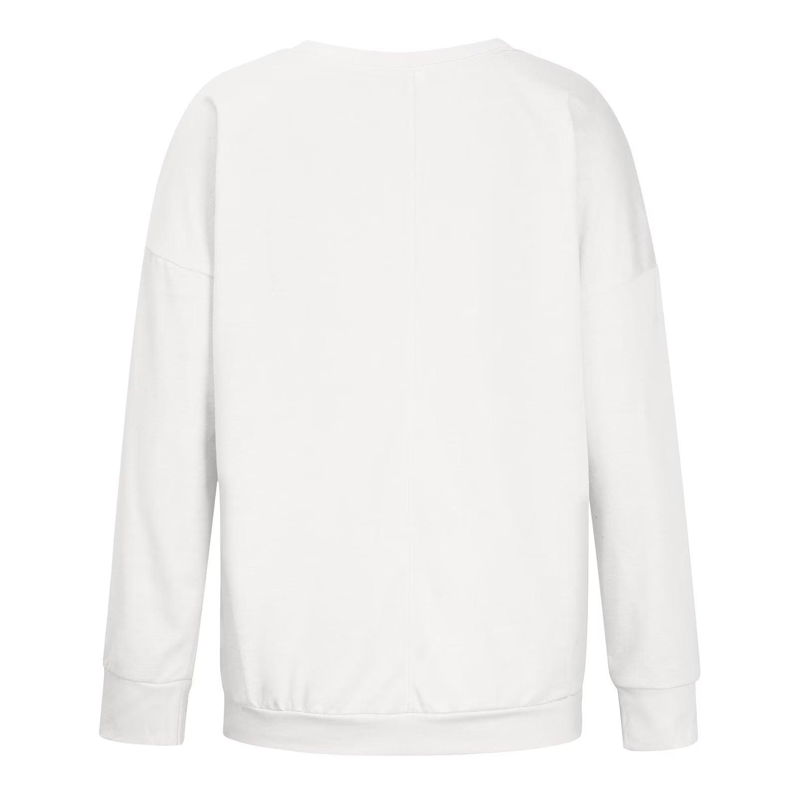 Womens V Neck Sweatshirt Long Sleeve Solid Casual Loose Fit Tops Blouses with Pockets Soft Comfy Pullover Tops Shirts