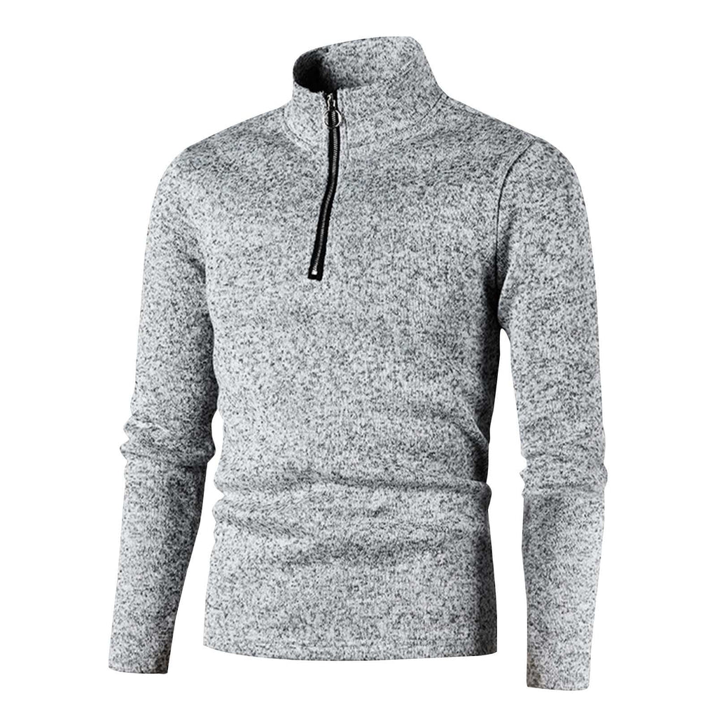 Big and Tall Mens Clothing S-4XL Long Sleeve T-Shirts for Men plus Size Zipper Stand Collar Sweatshirts Casual Solid Pullover Tshirts Shirts